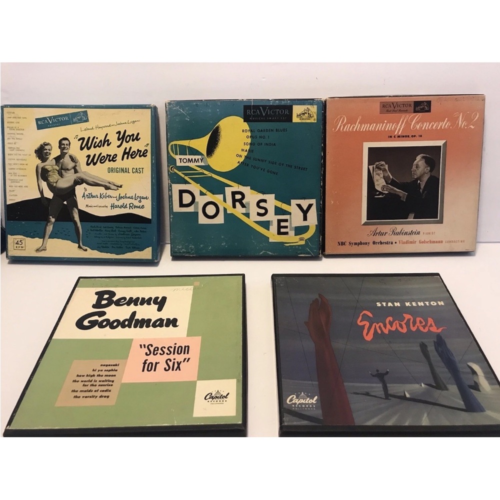 Lot Of 5 45 RPM Records Dorsey, Rubinstein, Kenton, Goodman
